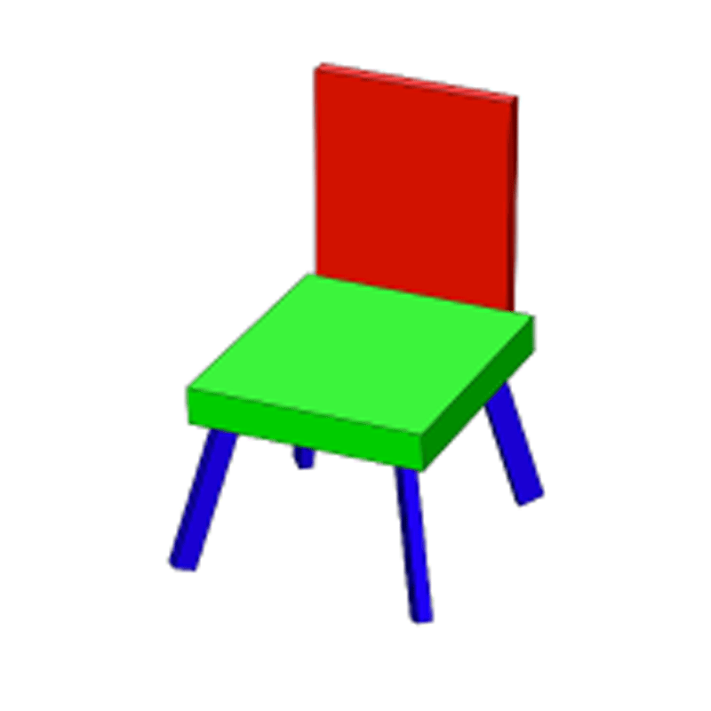 Changing chair shapes animation